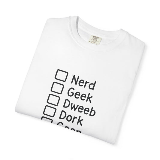 Nerd Alert! - Funny Name Checklist T-Shirt