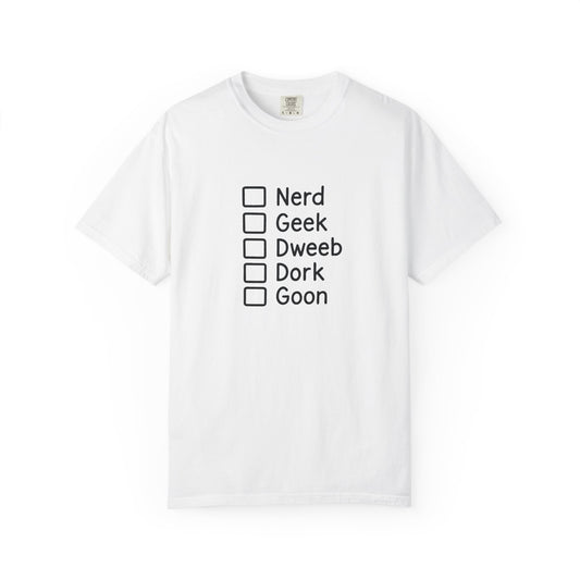 Nerd Alert! - Funny Name Checklist T-Shirt